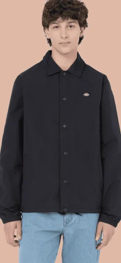 CAMICIA DA UOMO DICKIES OAKPORT COACH JACKET BLACK DK0A4XEW BLK