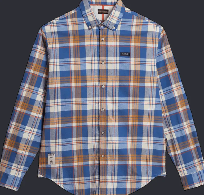 CAMICIA DA UOMO NAPAPIJRI G-TREKKING 1 BIG CHECK NP0A4HF7 CAR