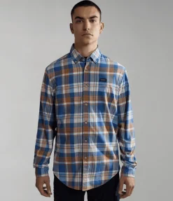 CAMICIA DA UOMO NAPAPIJRI G-TREKKING 1 BIG CHECK  NP0A4HF7 CAR