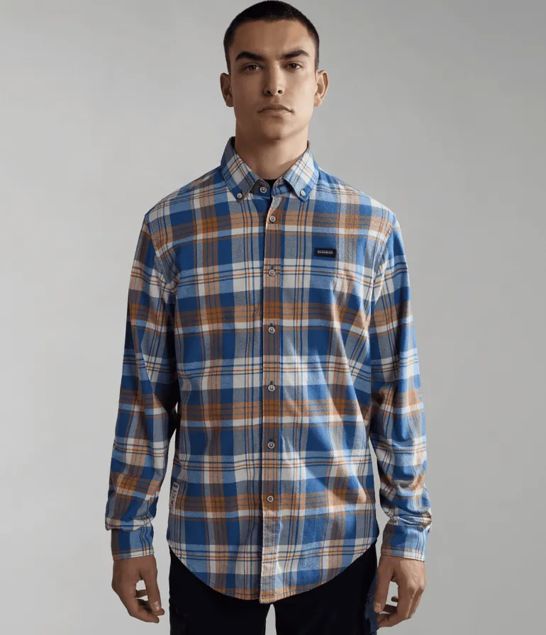 CAMICIA DA UOMO NAPAPIJRI G-TREKKING 1 BIG CHECK NP0A4HF7 CAR