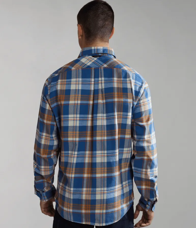 CAMICIA DA UOMO NAPAPIJRI G-TREKKING 1 BIG CHECK NP0A4HF7 CAR