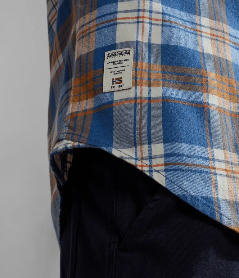CAMICIA DA UOMO NAPAPIJRI G-TREKKING 1 BIG CHECK NP0A4HF7 CAR