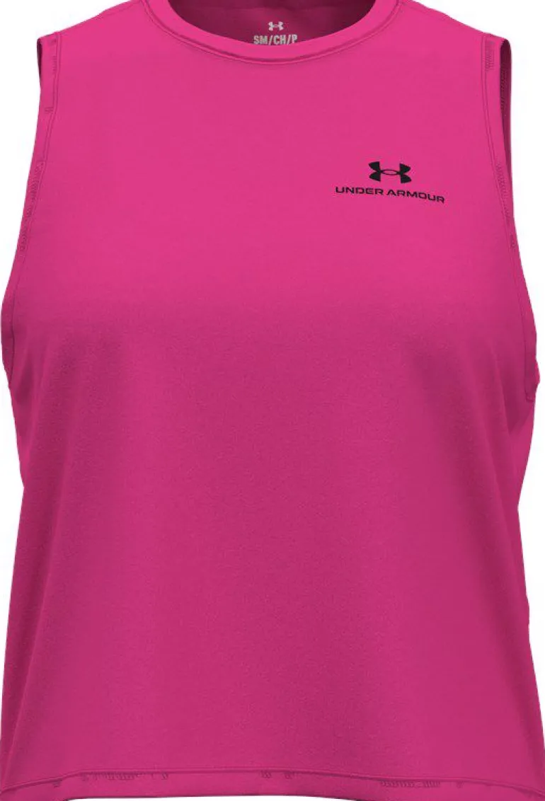 CANOTTA DA DONNA UNDER ARMOUR RUSH ENERGY CROP ASTRO PINK 1383654 686