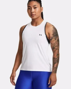 CANOTTA DA DONNA UNDER ARMOUR KNOCKOUT NOVELTY WHITE 1379434 0100