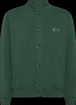 CARDIGAN DA UOMO SUN68 BUTTON COTTON FL VERDE SCURO F44106 37