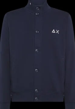 CARDIGAN DA UOMO SUN68 BUTTON COTTON FL NAVY BLUE F44106 07