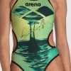 COSTUME DA DONNA ARENA ONE DOUBLE CROSS BACK BLACK-SOFT GRE 006780 550