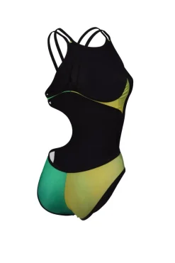 COSTUME DA DONNA ARENA ONE DOUBLE CROSS BACK BLACK-SOFT GRE 006780 550
