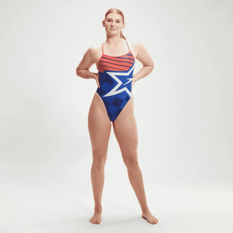 COSTUME DA DONNA SPEEDO PLACEMENT DIGITAL VBACK 8-0034991 6610
