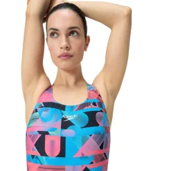 COSTUME DA NUOTO DA DONNA SPEEDO WOMENS ALLOVER DIGITAL POWERBACK 8-0040661 7314