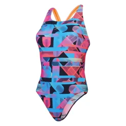 COSTUME DA NUOTO DA DONNA SPEEDO WOMENS ALLOVER DIGITAL POWERBACK 8-0040661 7314