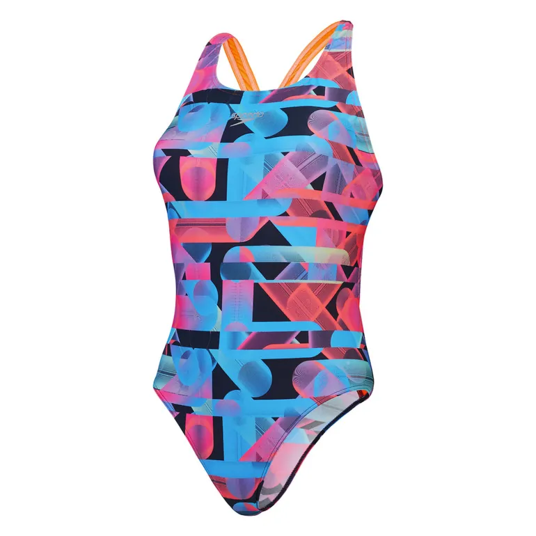 COSTUME DA NUOTO DA DONNA SPEEDO WOMENS ALLOVER DIGITAL POWERBACK 8-0040661 7314