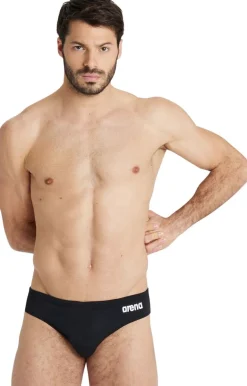 COSTUME DA NUOTO DA UOMO ARENA TEASWIBRIEFS SOLID BLACK-WHITE 004773 550