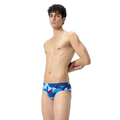 COSTUME DA NUOTO DA UOMO SPEEDO MENS 8CM ALLOVER DIGITAL BRIEF 8-124411 7331
