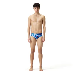 COSTUME DA NUOTO DA UOMO SPEEDO MENS 8CM ALLOVER DIGITAL BRIEF 8-124411 7331