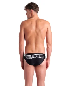 COSTUME DA NUOTO DA UOMO ARENA  WAKE SWIBRIEFS BLACK-WHITE 008068 501