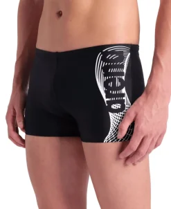 COSTUME DA NUOTO DA UOMO ARENA  WAKE SWISHORT BLACK-WHITE 008069 501