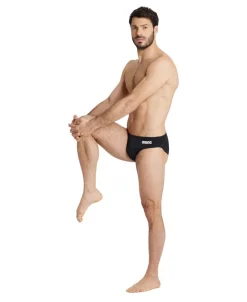 COSTUME DA NUOTO DA UOMO ARENA  TEASWIBRIEFS SOLID BLACK-WHITE 004773 550