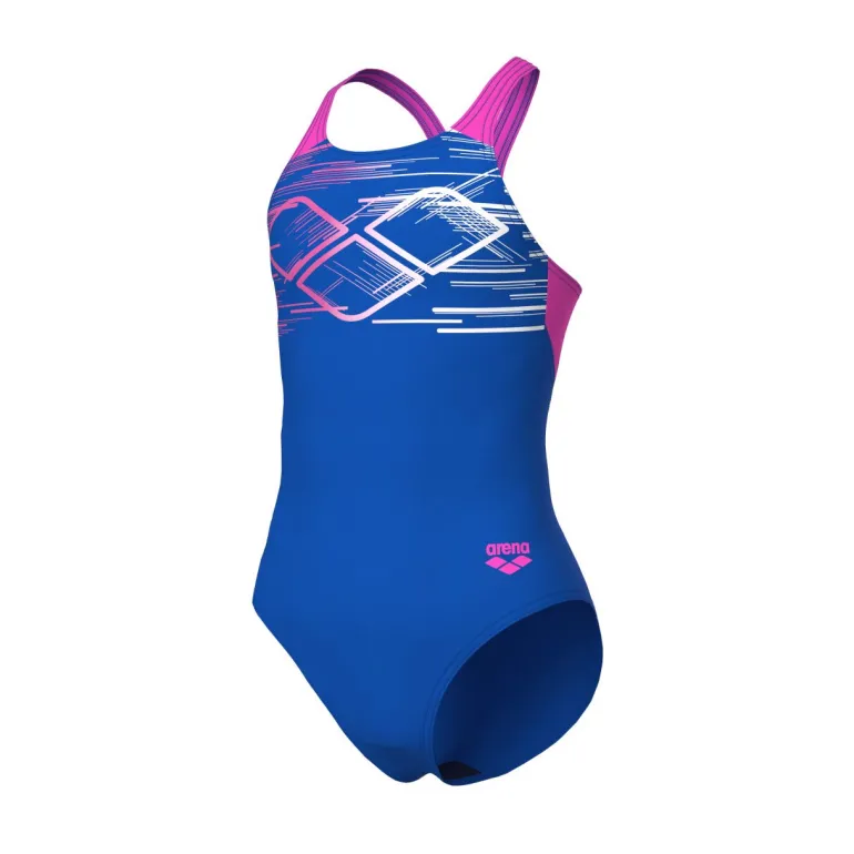 COSTUME DA NUOTO JUNIOR ARENA PASTIME SWIMSUIT V BACK BLU 008308 809