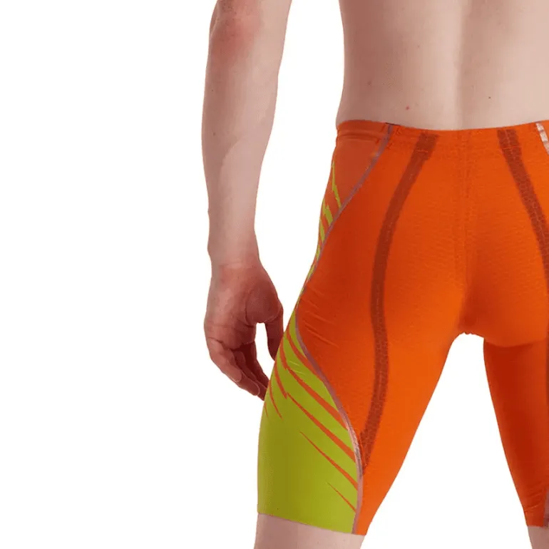 COSTUMONE DA UOMO SPEEDO LZR INTENT HIGH WAISTED JAMMER ORANGE 68-11977 G609