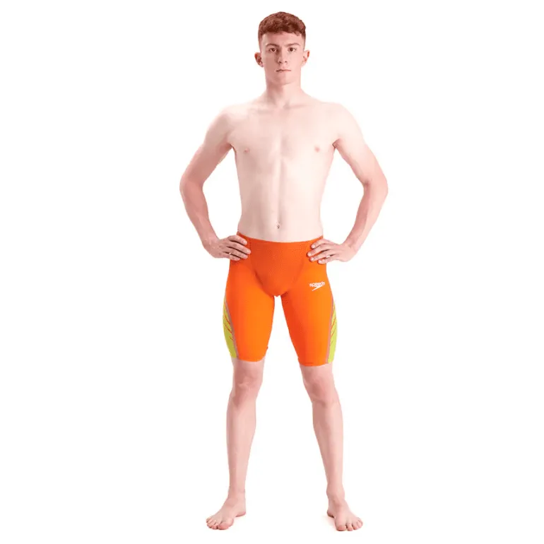 COSTUMONE DA UOMO SPEEDO LZR INTENT HIGH WAISTED JAMMER ORANGE 68-11977 G609