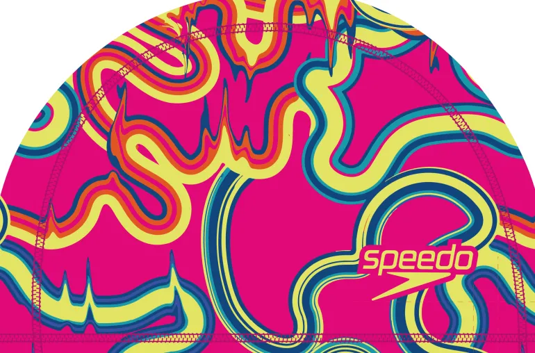 CUFFIA DA NUOTO DA UOMO SPEEDO JUNIOR PRINTED PACE CAP 8-135261 5951
