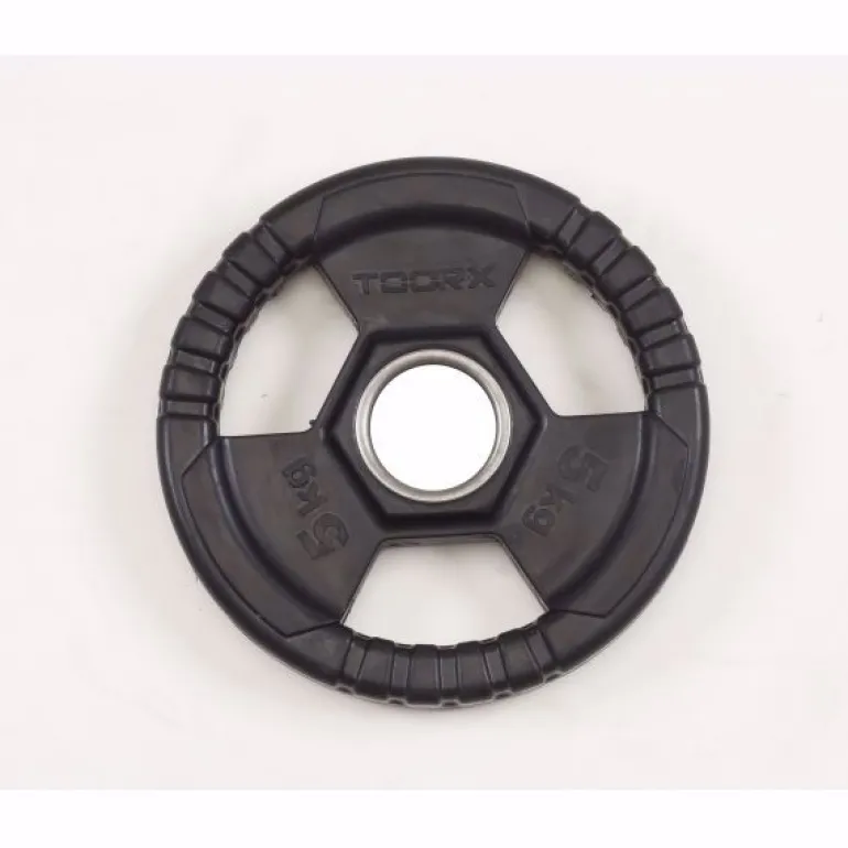 DISCO GHISA GOMMATO KG. 5 TRI GRIP TOORX CON FORO 50mm