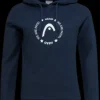 FELPA CON CAPPUCCIO DONNA HEAD PADEL BLU
