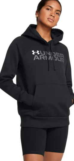 FELPA DA DONNA UNDER ARMOUR RIVAL WORDMARK 1386512 001