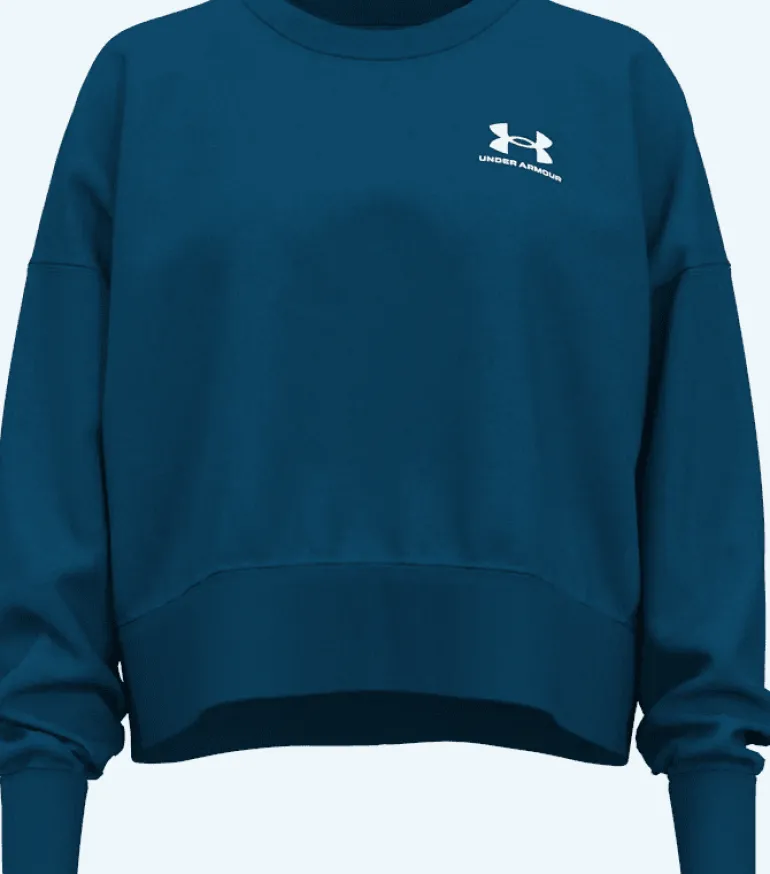 FELPA DA DONNA UNDER ARMOUR ESSENTIAL FLC OS CREVARSITY BLUE 1379475 0426
