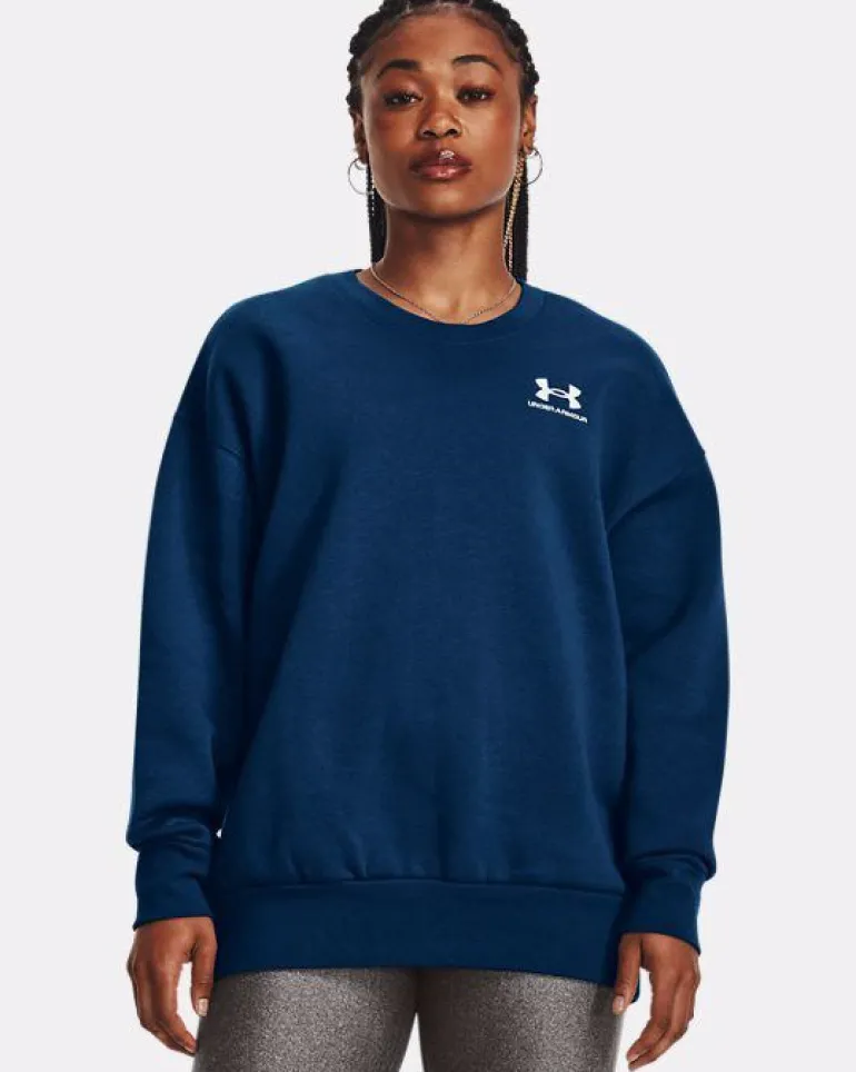FELPA DA DONNA UNDER ARMOUR ESSENTIAL FLC OS CREVARSITY BLUE 1379475 0426