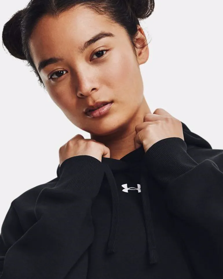FELPA DA DONNA UNDER ARMOUR RIVAL OS BLACK 1379493 0001