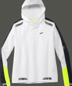 FELPA DA RUNNING DA DONNA BROOKS RUN VISIBLE THERMAL HOODIE WHITE/ASPHALT 221559 134