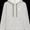 FELPA DA UOMO DIADORA FZ ESS. SPORTS LIGHT MIDDLE GRAY MELANGE 102.181187 D0211