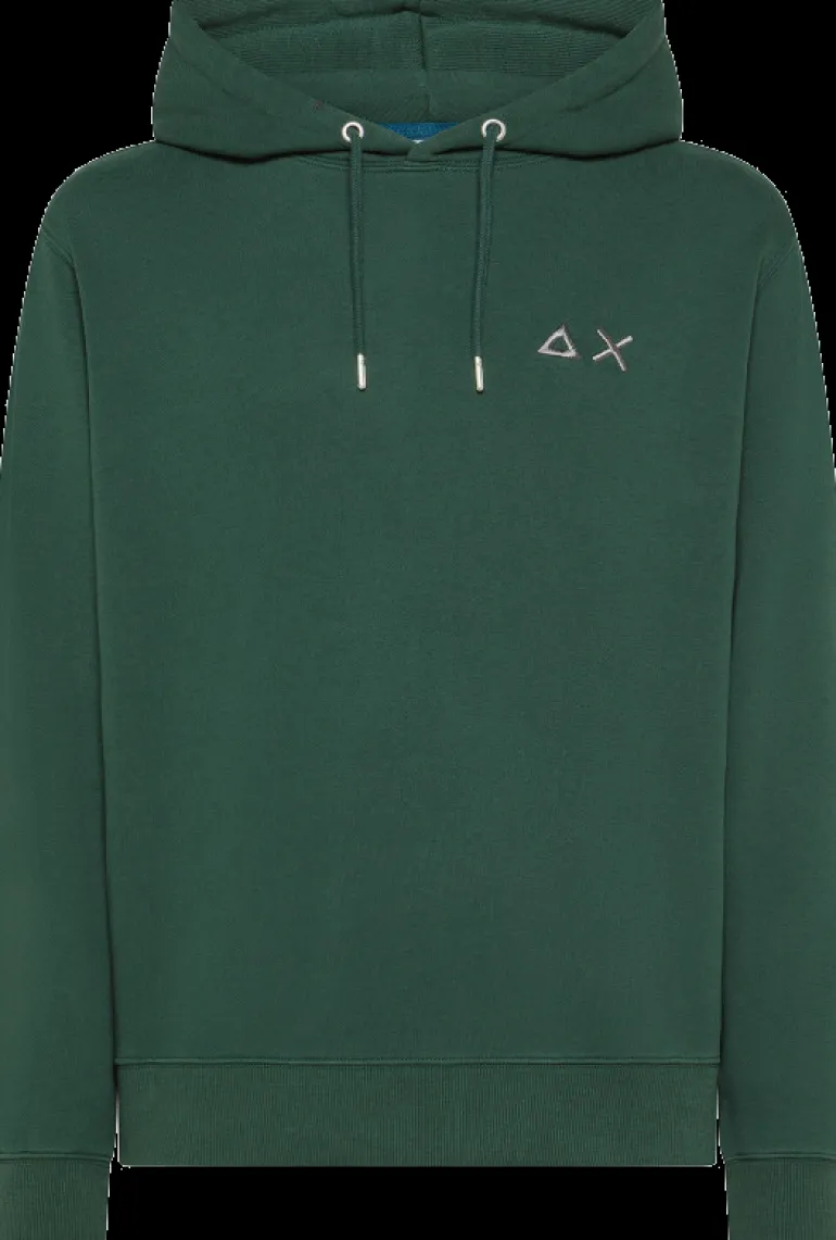 FELPA DA UOMO SUN68 COTTON FL VERDE SCURO F44104 37