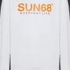 FELPA DA UOMO SUN68 ROUND FLUO COTT FL F32111 01 BIANCA