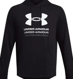 FELPA DA UOMO UNDER ARMOUR RIVAL TERRY GRAPHIC HOOD WHITE 1386047 100