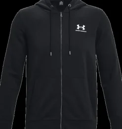 FELPA DA UOMO UNDER ARMOUR ESSENTIAL FZ HOOD BLACK 1373881 0001