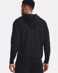 FELPA DA UOMO UNDER ARMOUR ESSENTIAL FZ HOOD BLACK 1373881 0001
