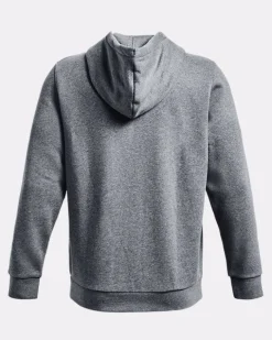 FELPA DA UOMO UNDER ARMOUR ESSENTIAL FZ HOOD PITCH GRAY MEDI 1373881 0012