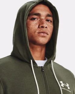 FELPA DA UOMO UNDER ARMOUR UA RIVAL TERRY LC FZ 1370409 0390