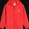 FELPA DIADORA JUNIOR FULL ZIP RAINBOW 102.178264 45028 ROSSO