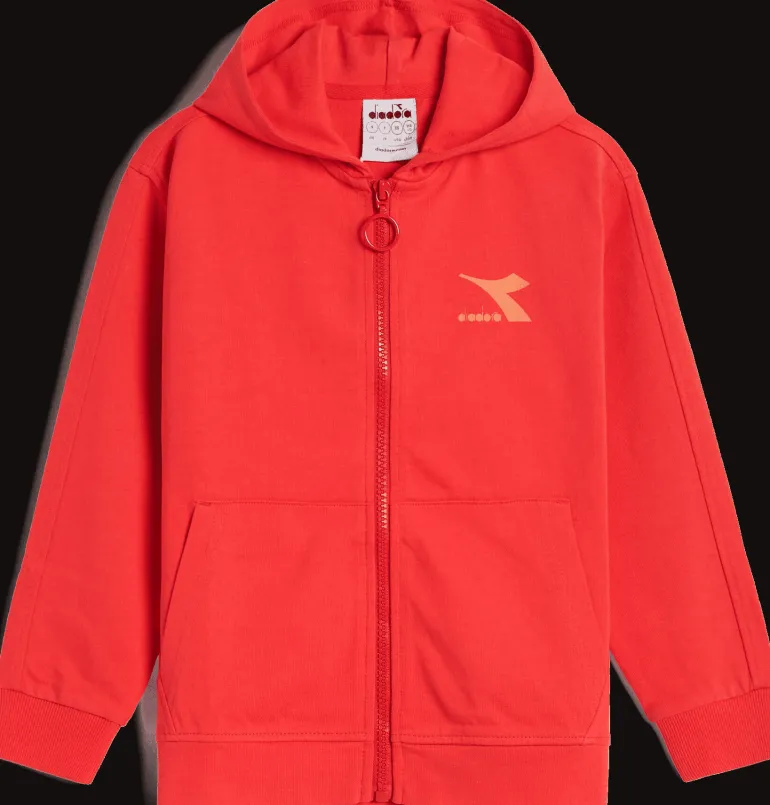 FELPA DIADORA JUNIOR FULL ZIP RAINBOW 102.178264 45028 ROSSO