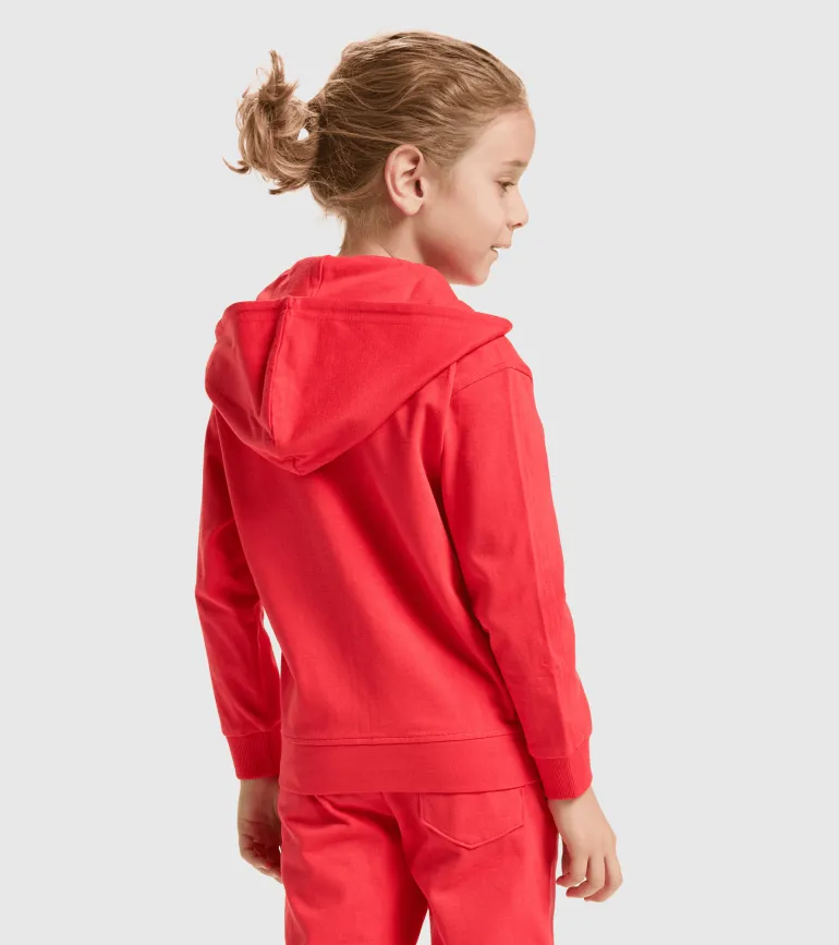 FELPA DIADORA JUNIOR FULL ZIP RAINBOW 102.178264 45028 ROSSO