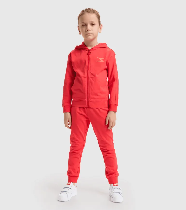 FELPA DIADORA JUNIOR FULL ZIP RAINBOW 102.178264 45028 ROSSO