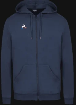 FELPA FULL ZIP DA UOMO LE COQ SPORTIF FZ HOODY PRESENTATION COT.DRESS BLU