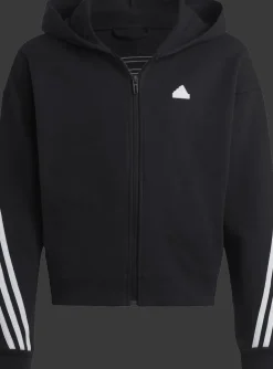 FELPA JUNIOR ADIDAS FI 3S FZ BLACK/WHITE IC0118