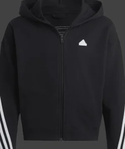 FELPA JUNIOR ADIDAS FI 3S FZ BLACK/WHITE IC0118