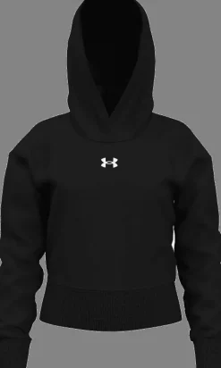 FELPA JUNIOR UNDER ARMOUR RIVAL CROP BLACK 1379517 0001