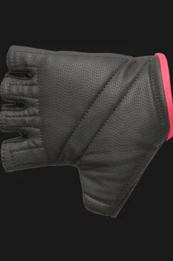 GUANTI FREDDY DA PALESTRA SENZA DITA IN TESSUTO TECNICO NERO-ROSA